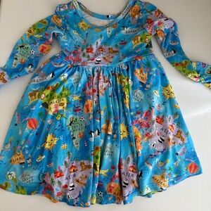 Little Sleepies Around the World Twirl Dress